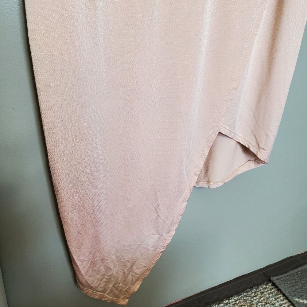 ASTR Dress Womens Size Large Blushed Pink Sleeveless Asymmetrical Hem Stretchy - Picture 4 of 8